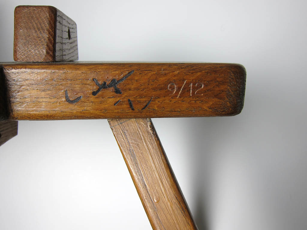 Roberto Matta - Totem Chair - signature and numbering detail - 1980 wood sculpture